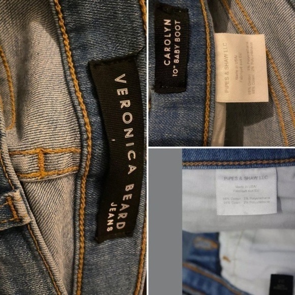 Veronica Beard Jeans Carolyn 10” Baby Boot Cut High Waisted Jeans 24 - Picture 5 of 6